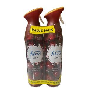 Febreze Limited Edition Fresh Twist Cranberry‎ Air Freshener Spray Double Pack